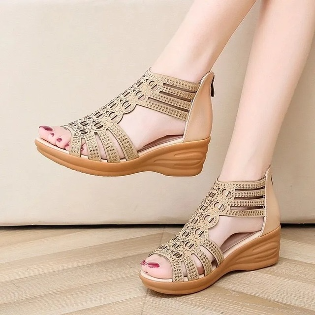 Orthopedic Women's Wedge Sandals with Comfortable Sole