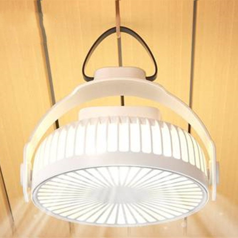 Rechargeable 2-in-1 Portable Desk and Wall Fan with Night Light and 4 Speeds