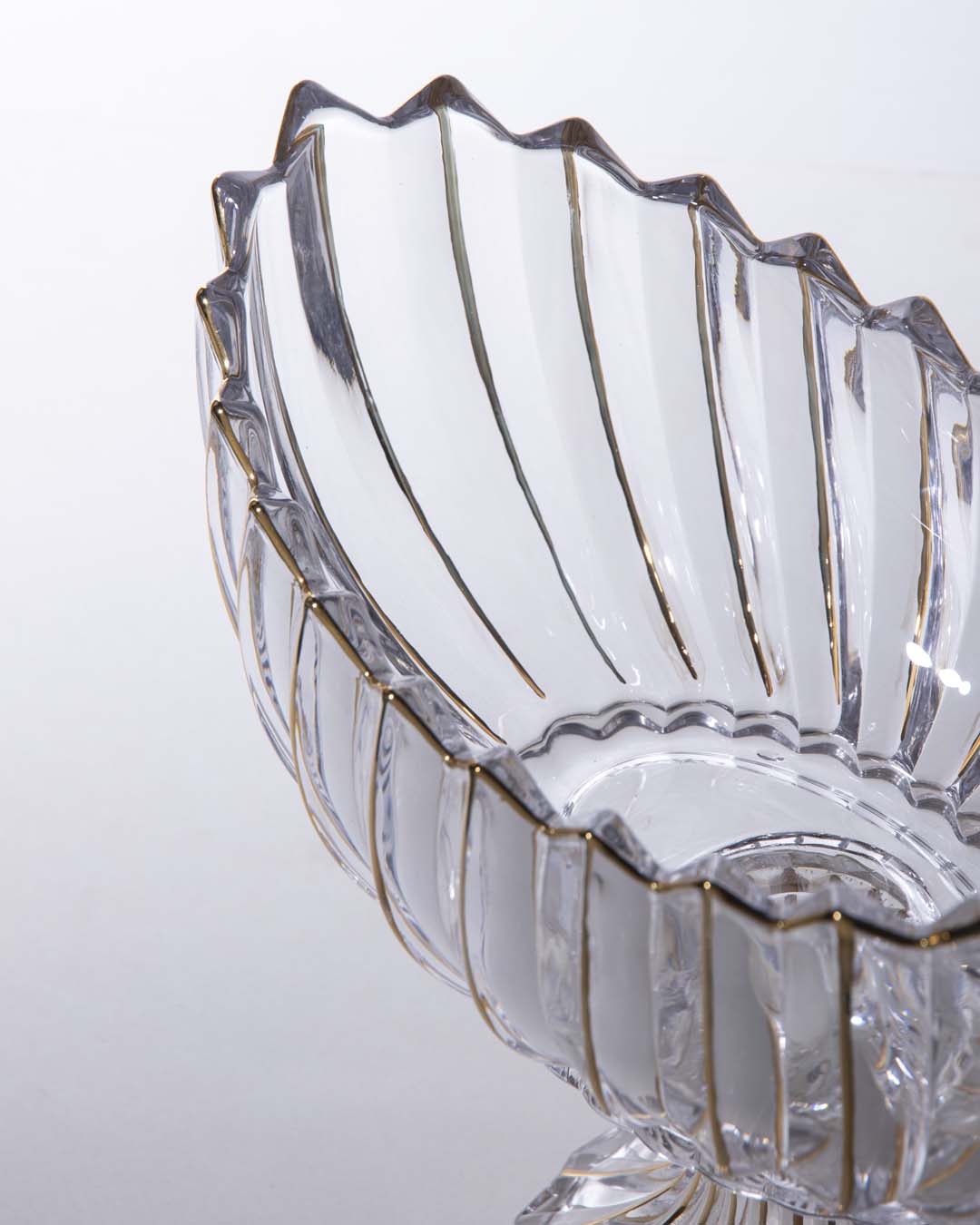 Crystal Glass Lotus Decorative Centerpiece Bowl