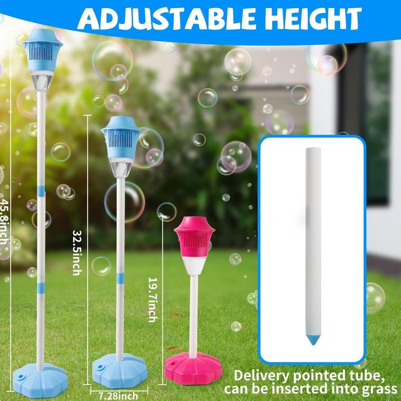 Automatic Bubble Maker for Kids with Adjustable Height - 20,000 Bubbles per Minute, Portable and Lightweight