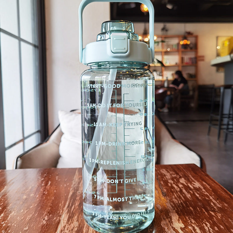 Large 67 oz Plastic Water Bottle - Japanese Design, Eco-Friendly, Solid Color