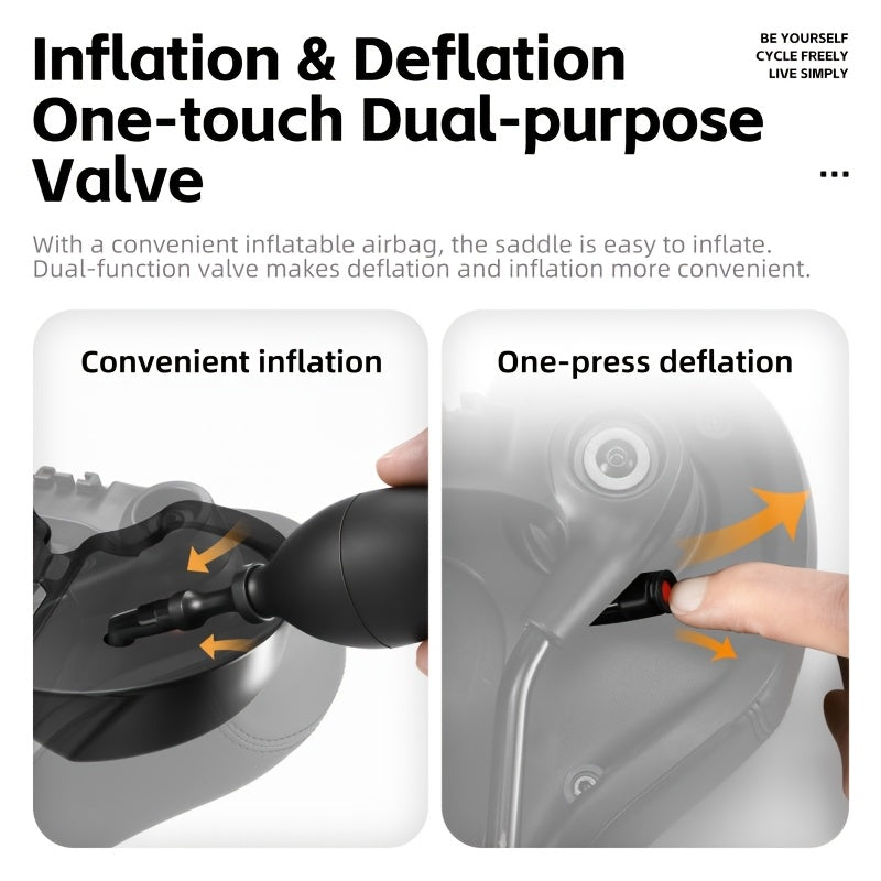 Inflatable Bicycle Seat with Air Cushion for Enhanced Comfort