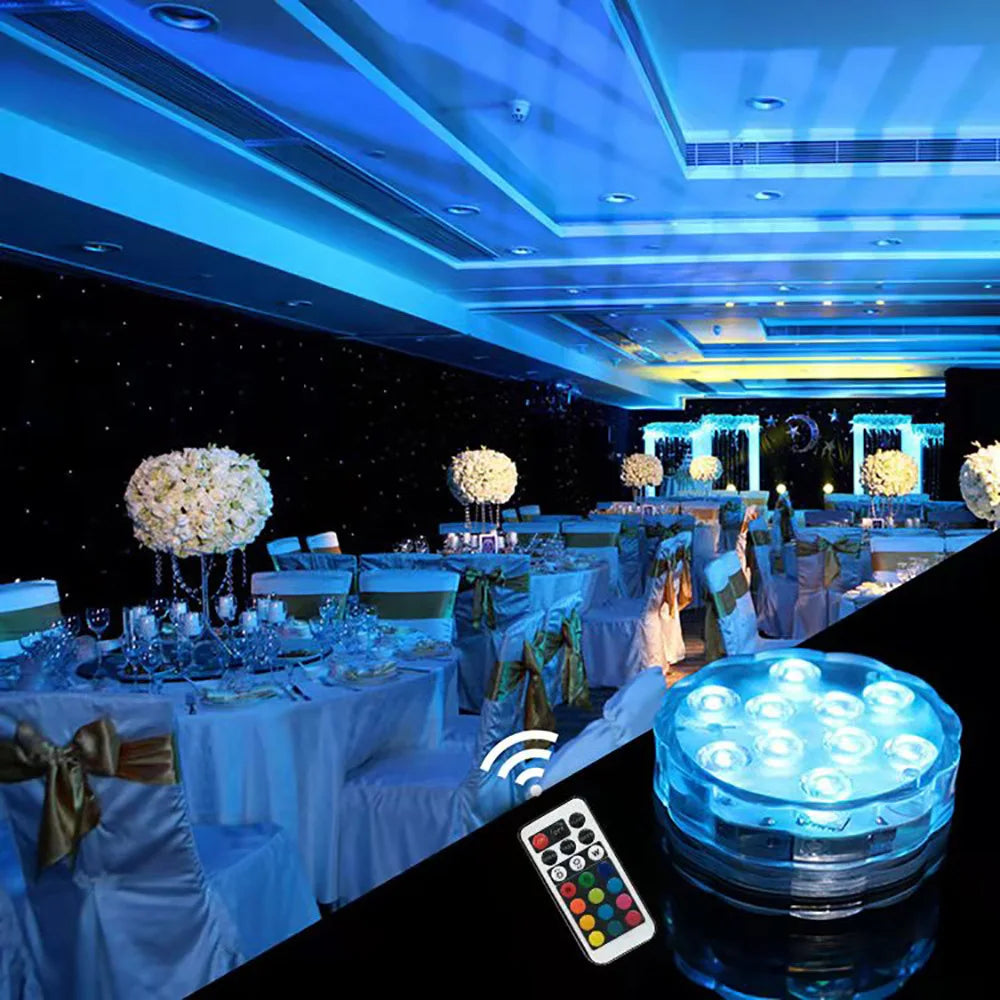 RGB Underwater Pool Lights with Remote Control and 10 LEDs