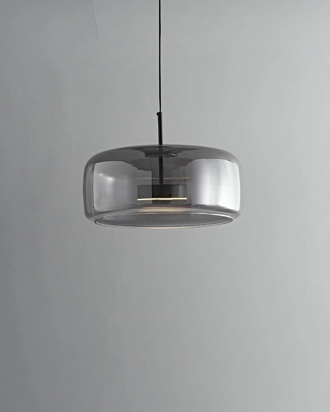 Smoke Glass Pendant Chandelier with Adjustable Chain