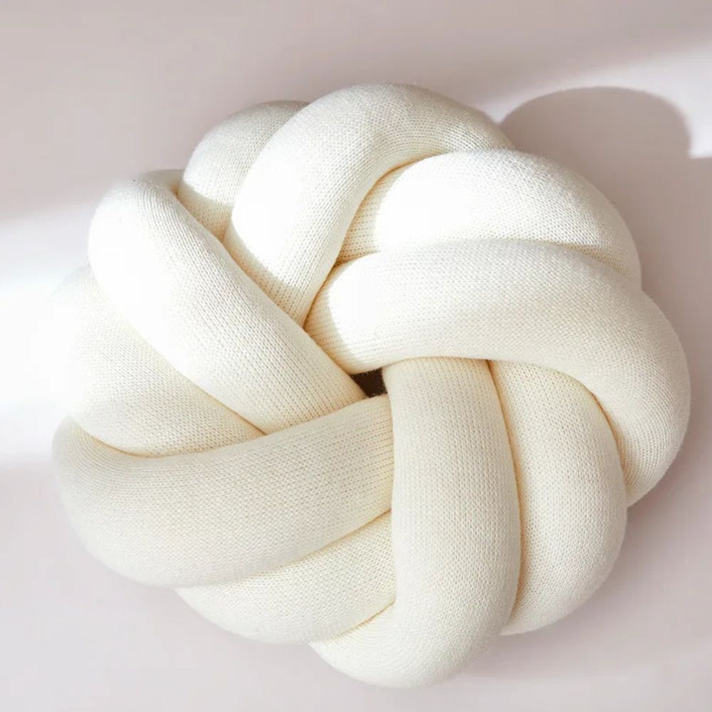 Pretzel-Shaped Hand-Knotted Lumbar Cushion