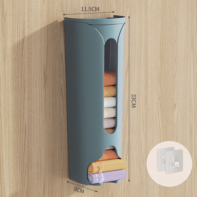 Wall-Mounted Sock and Underwear Storage Box with Mobile Dividers