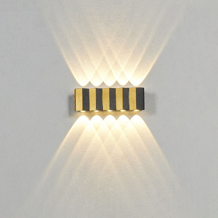 Modern Gold Aluminum Outdoor LED Wall Light