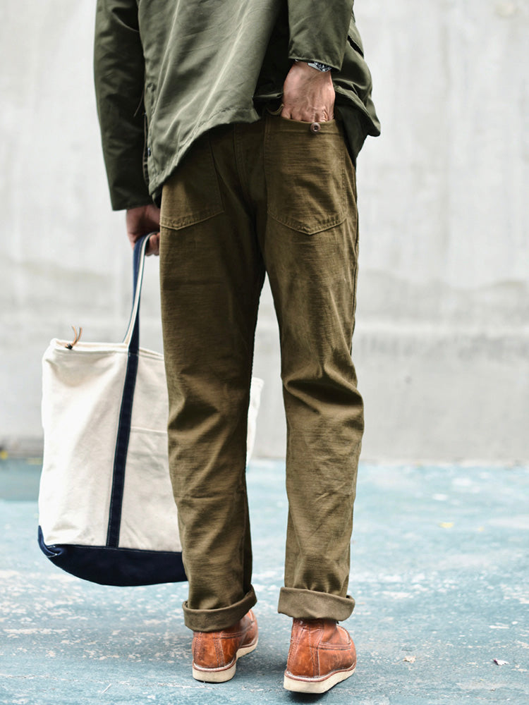 Men's Casual Straight Pants with Adjustable Waist