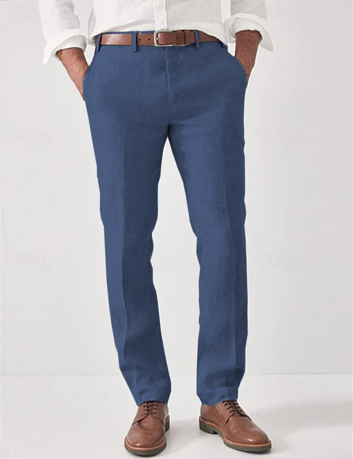 Breathable Linen Summer Pants for Men - Modern Straight Cut