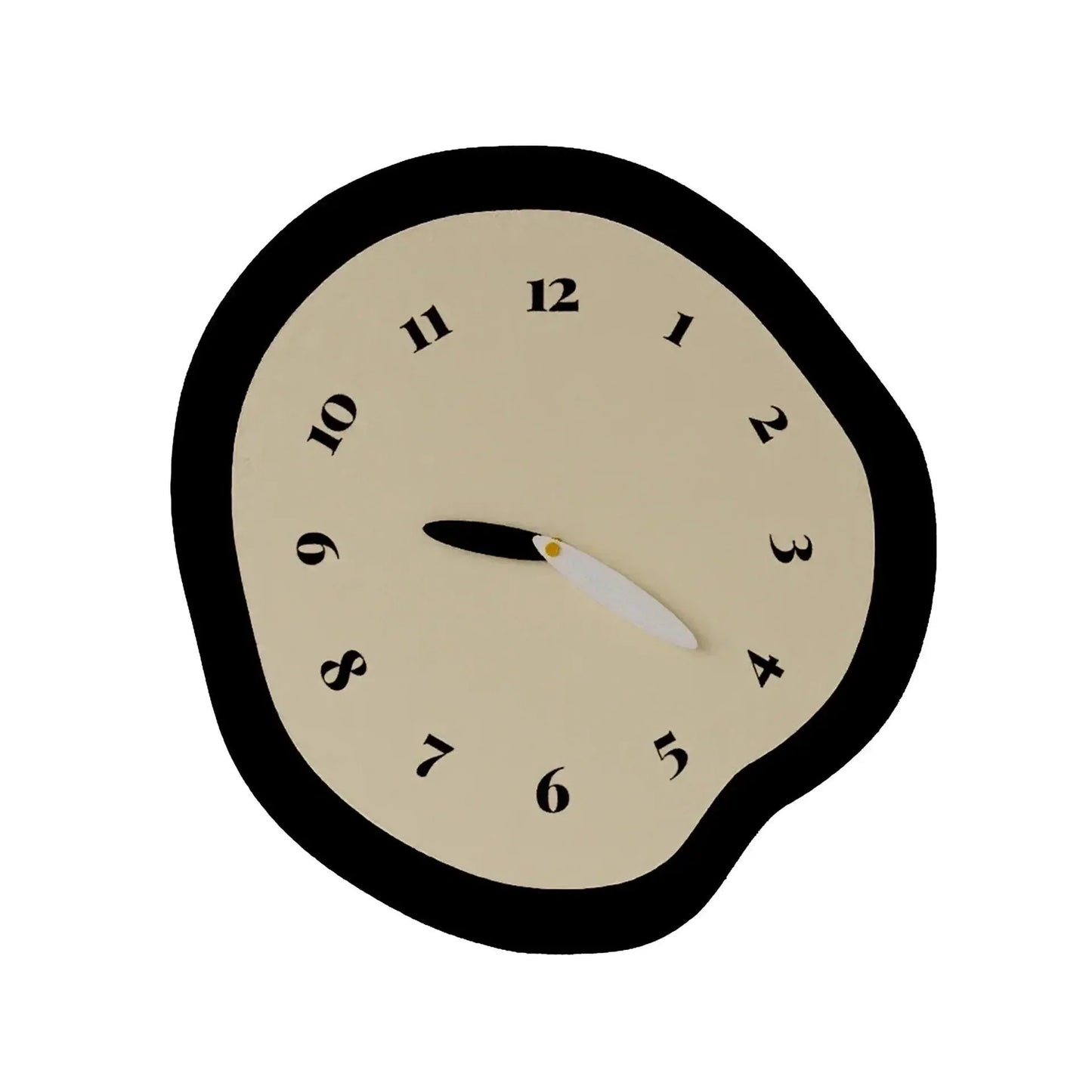 Organic-Shaped Silent Wall Clock for Modern Interiors