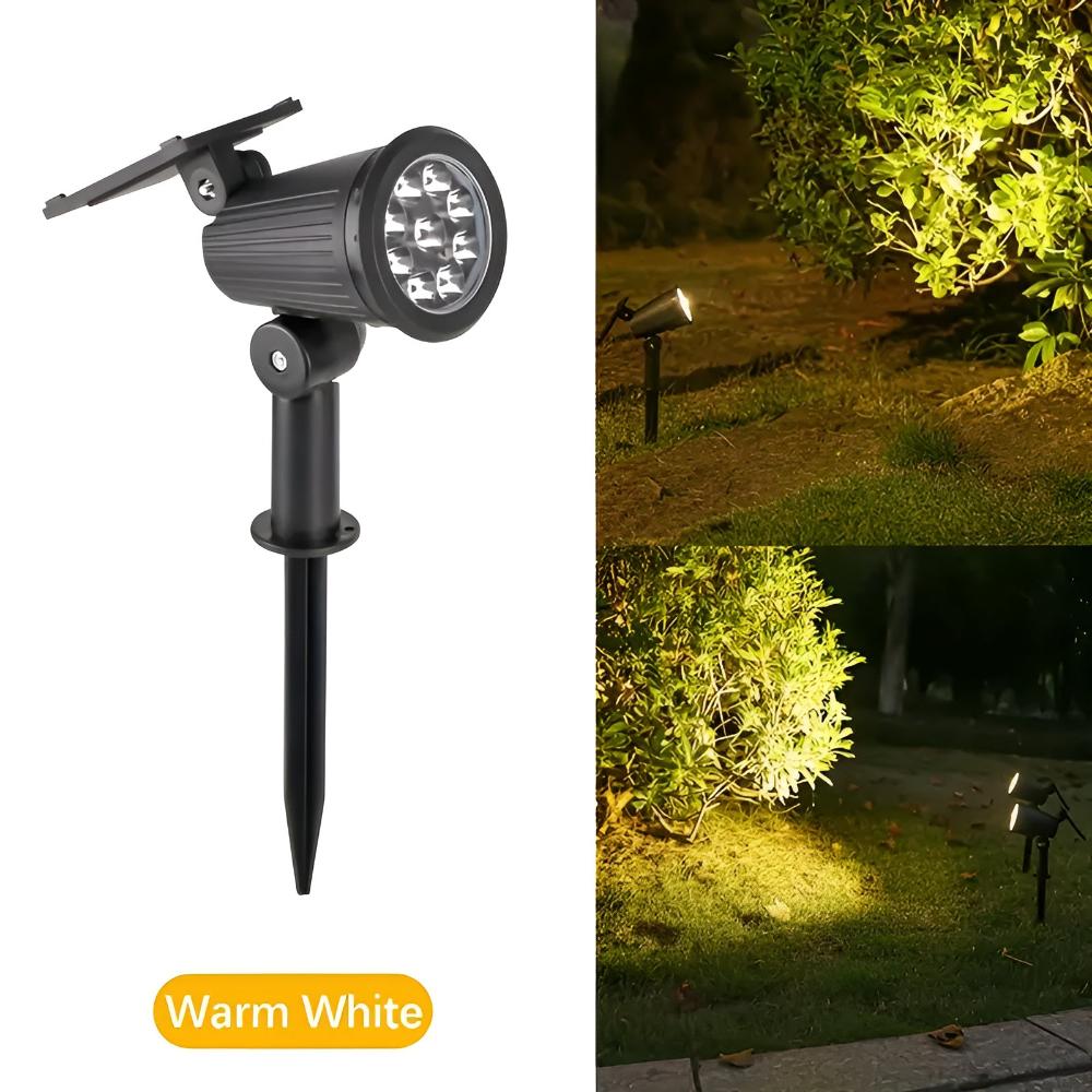 Rechargeable Solar Spotlight with 9 Ultra-Bright LEDs