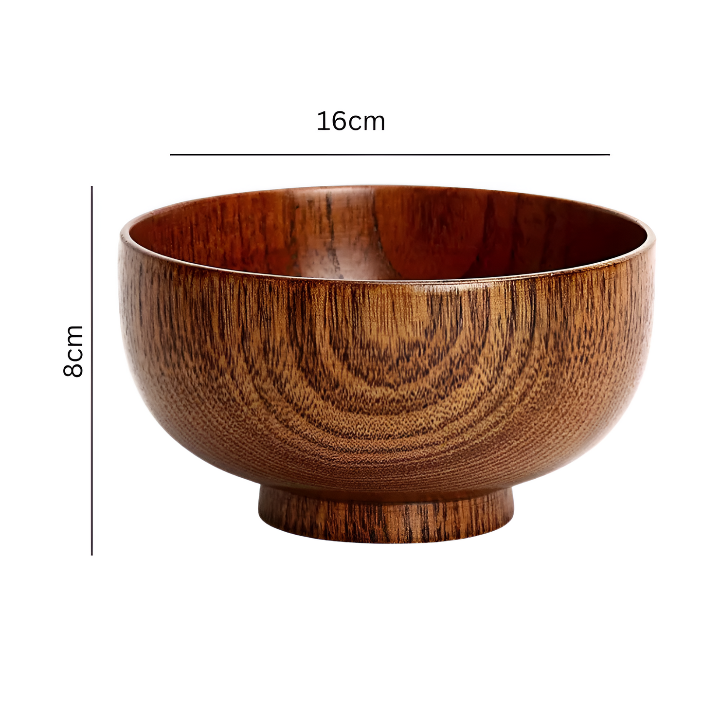 Rustic Handcrafted Jujube Wooden Serving Bowl