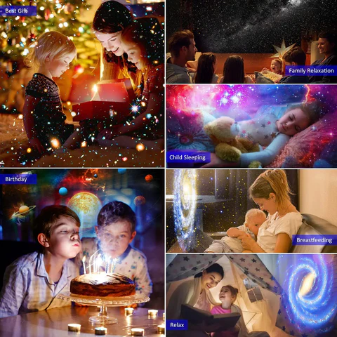 13-in-1 Galaxy Projector Night Light with Adjustable Colors and Brightness