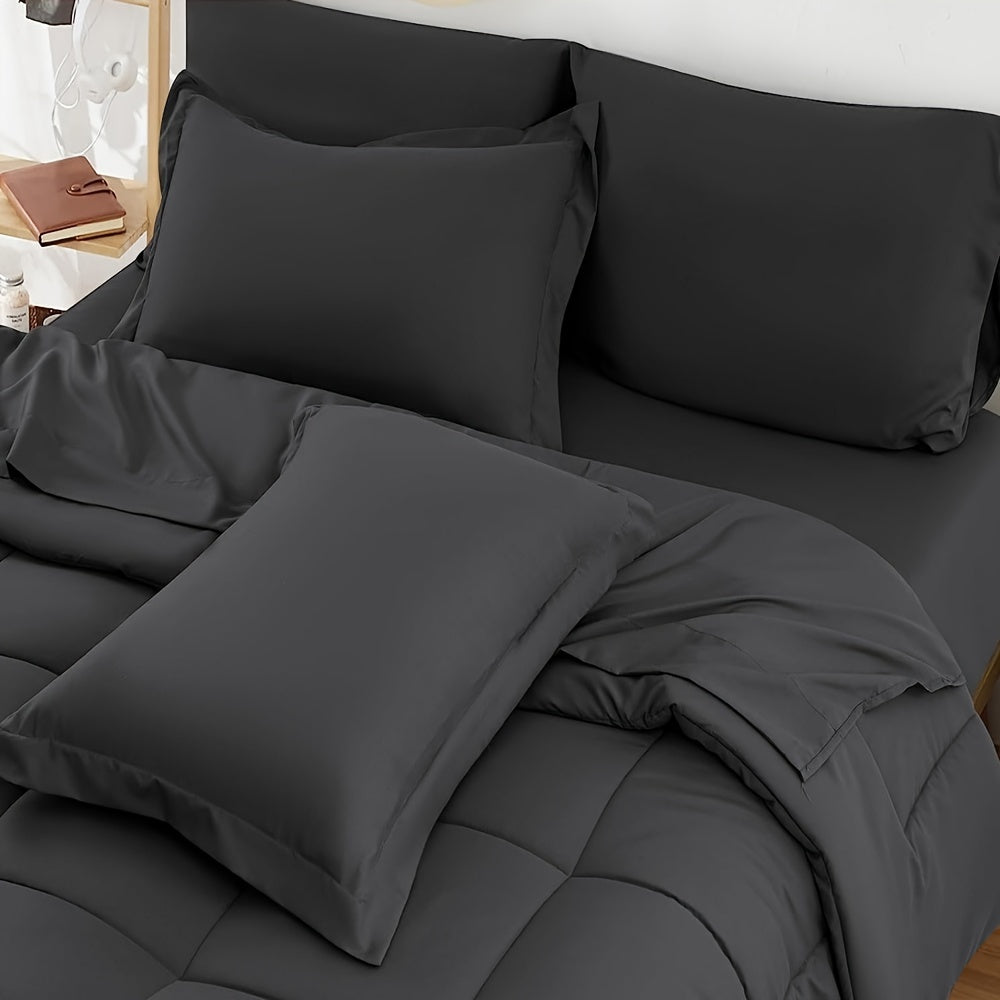 Luxurious 3-Piece Lightweight Comforter Set with Box-Stitch Design