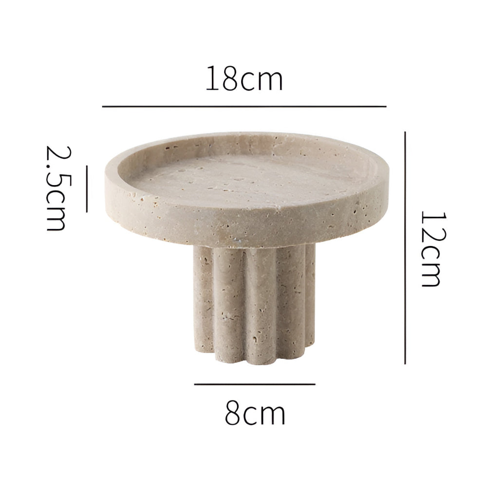 Natural Beige Travertine Jewelry Tray