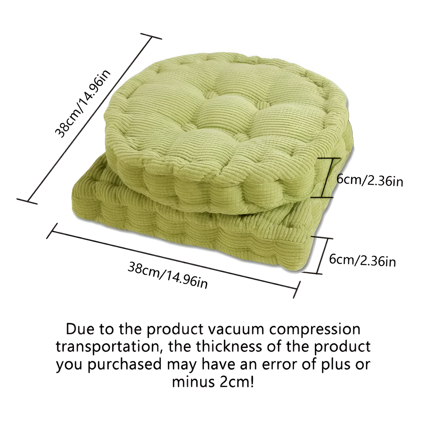 Stackable Soft Corduroy Chair Cushions