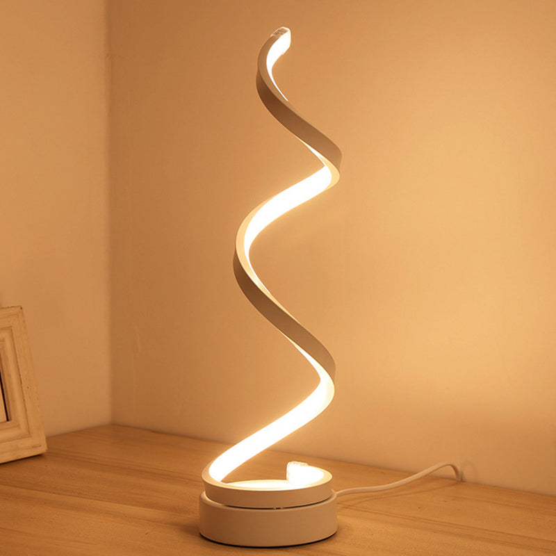 Modern Spiral LED Table Lamp - Energy Efficient Decorative Lighting