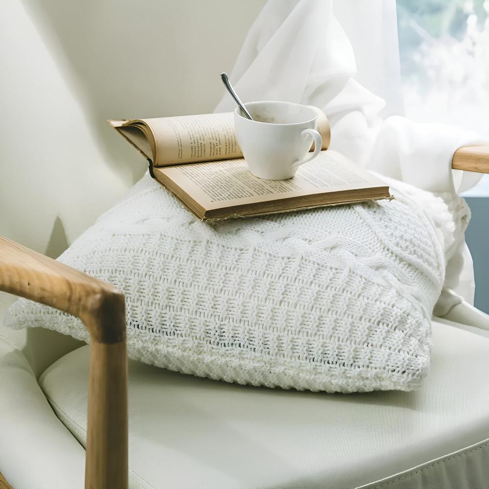 Braided Knitted Acrylic Cotton Cushion Cover