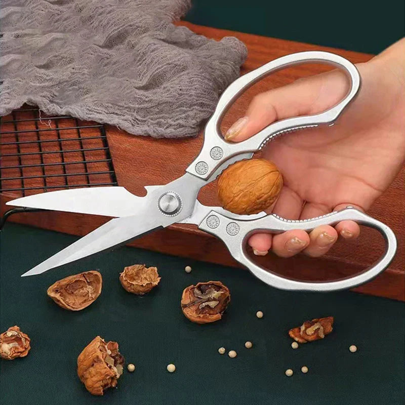 Japanese Stainless Steel Kitchen Scissors with Ergonomic Grip