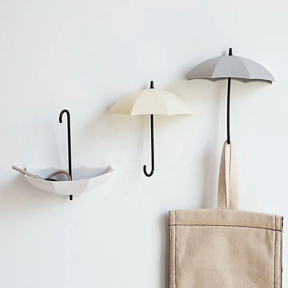 Adhesive Umbrella Wall Hooks Set of 3