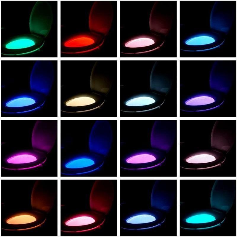 Toilet Night Light with Motion Sensor and 8 Color Options