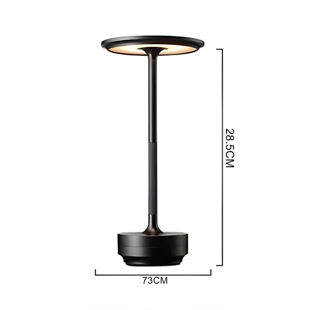Rechargeable LED Desk Lamp with Touch Dimming and Aluminum Finish