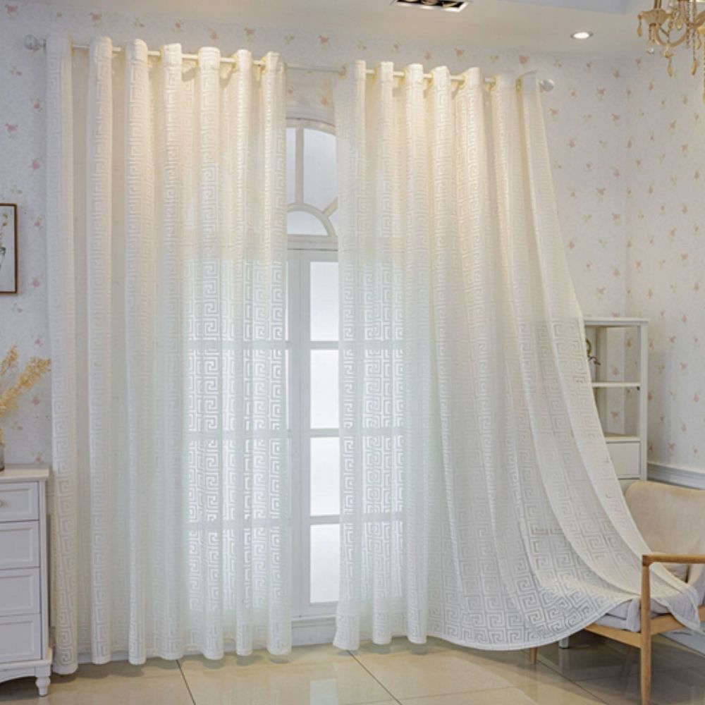 Embroidered Velvet Maze Curtain