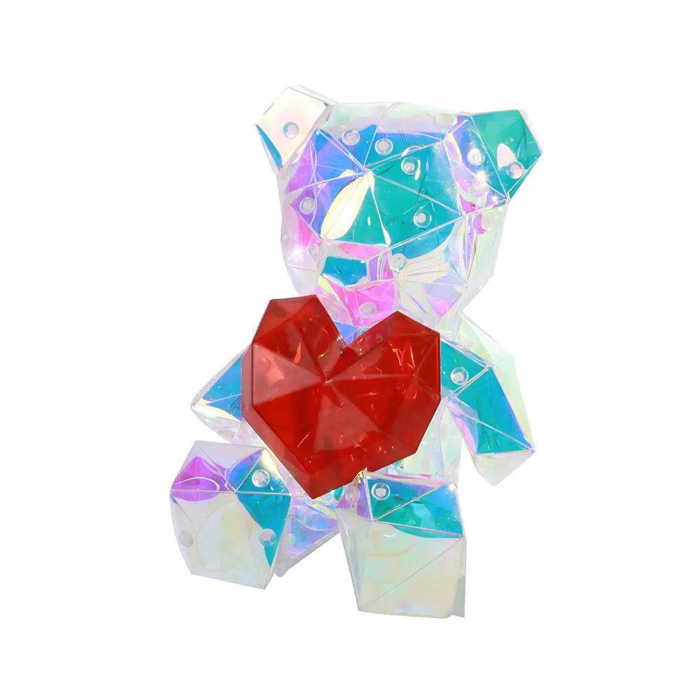Colorful Cartoon Bear Night Light - Rechargeable Birthday and Valentine's Day Gift