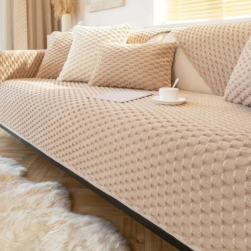 Non-Slip Polyester Sofa Cover for Enhanced Comfort and Style