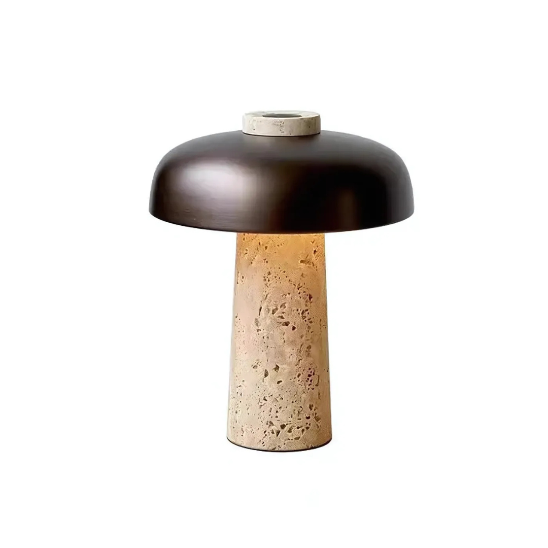 Luxury Travertine LED Table Lamp with Warm Ambient Light