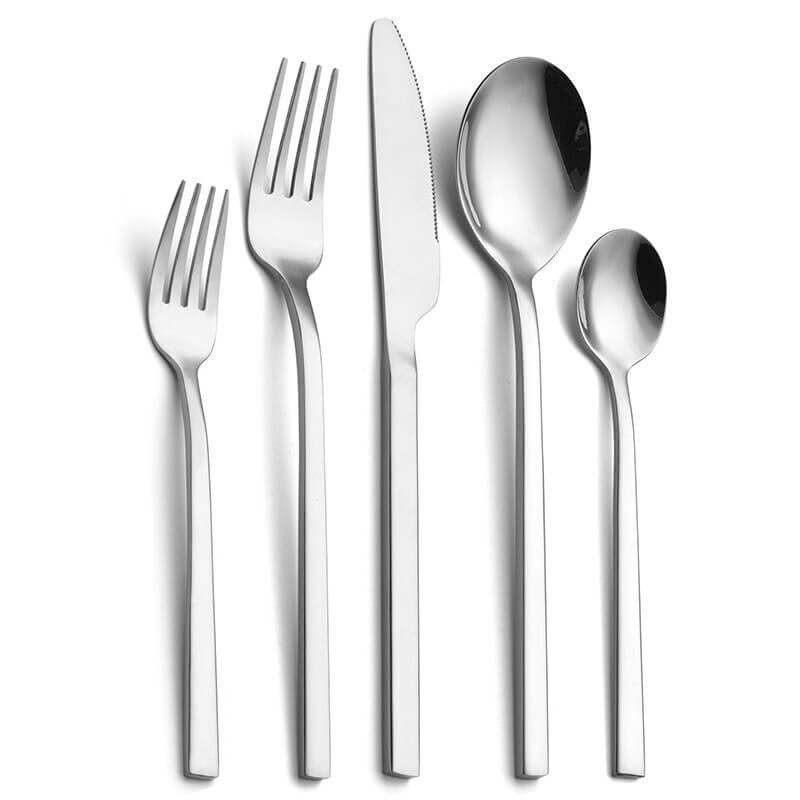 30-Piece Modern Stainless Steel Cutlery Set in Gold, Black, Silver, or Rose Gold