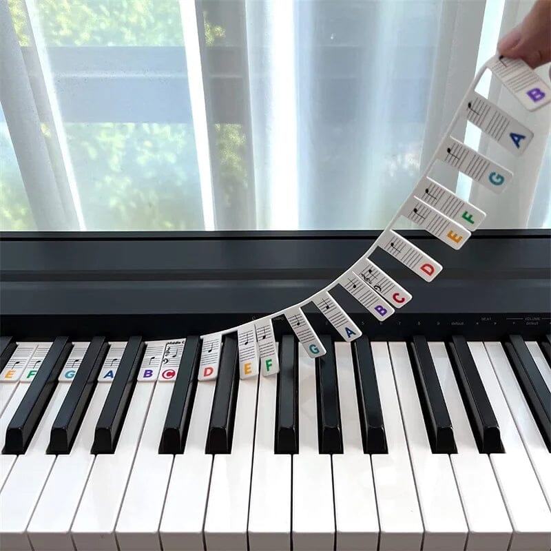 Removable Silicone Piano Keyboard Note Labels