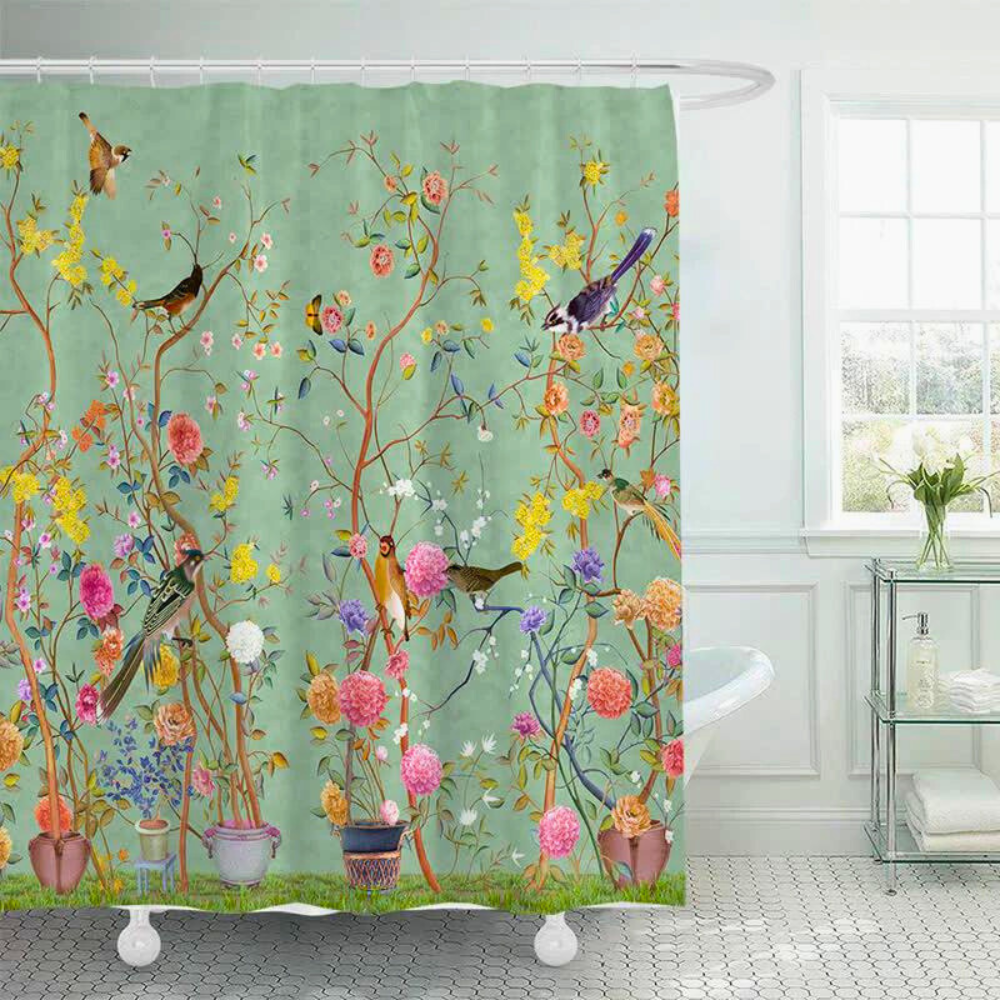 Rural Waterproof Polyester Shower Curtain