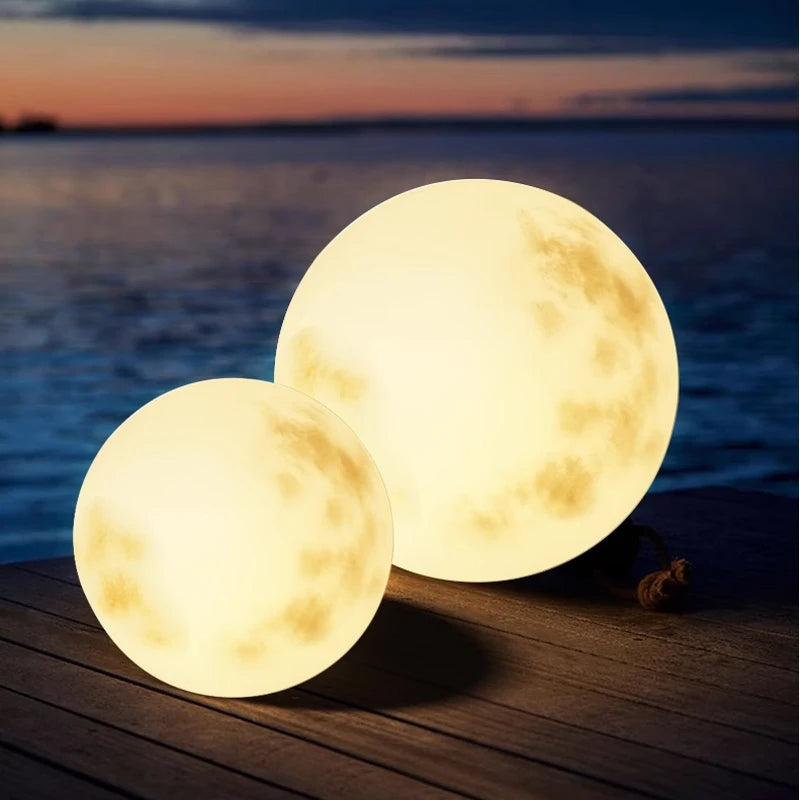 Moon-Shaped Outdoor Garden Lamp with USB Power