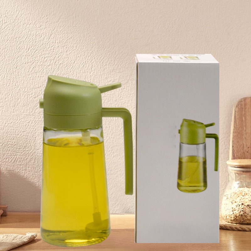 2-in-1 Glass Oil Sprayer and Dispenser with Precise Control