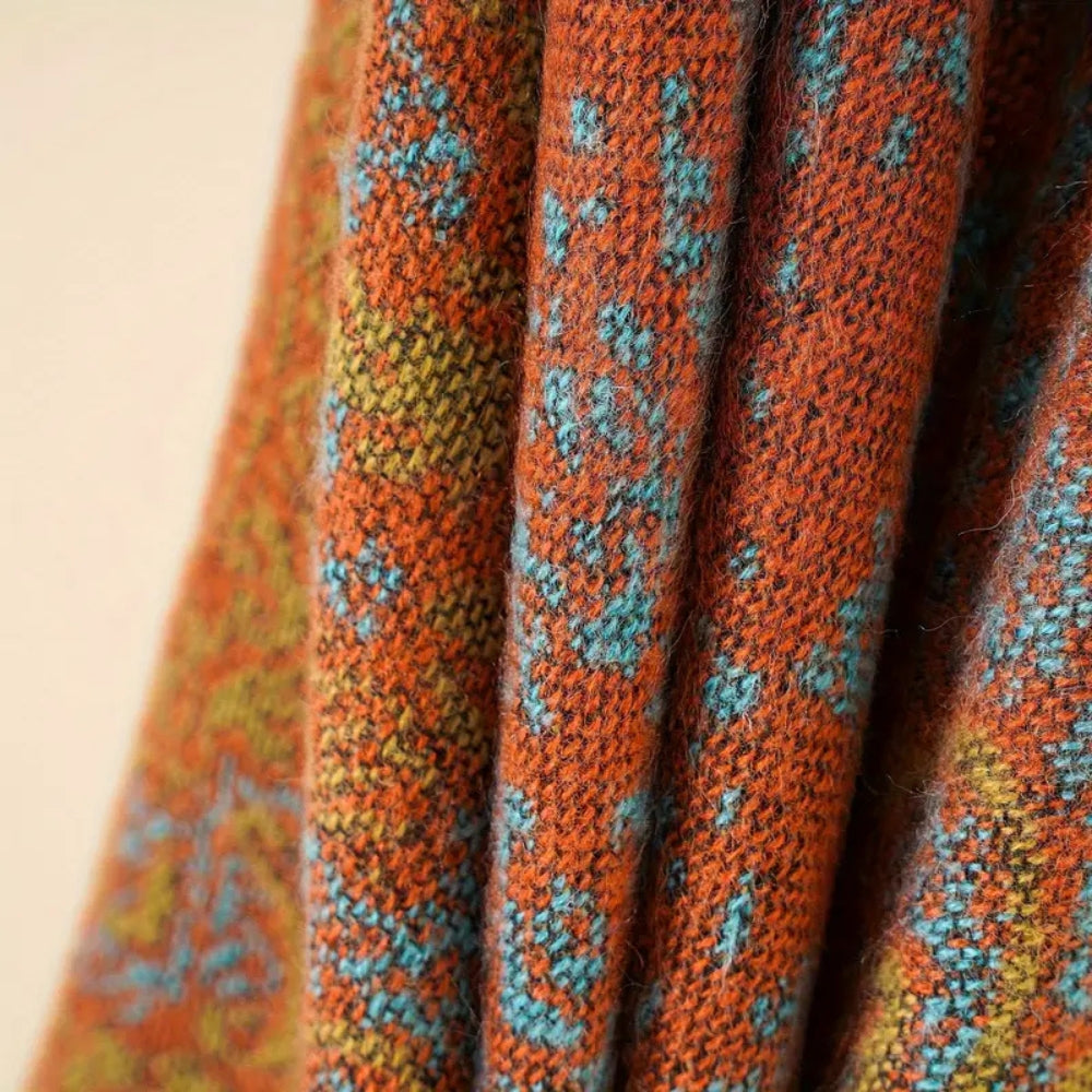 Baroque Jacquard Warm Blanket Shawl