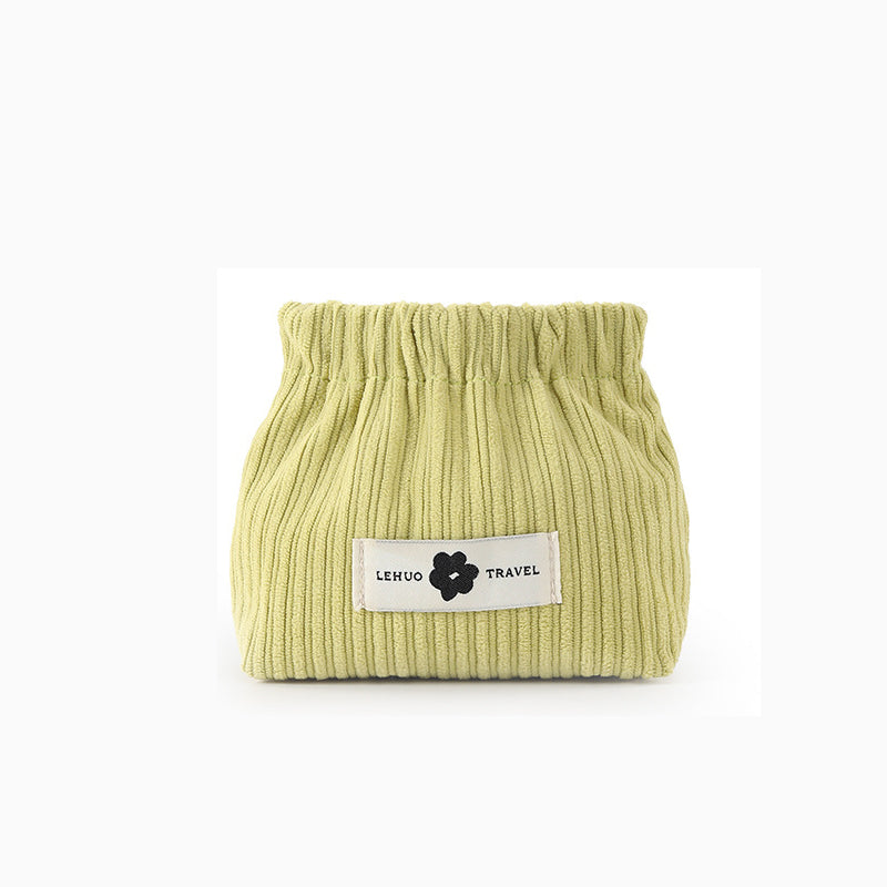 Corduroy Hair Tie and Cord Organizer with Elastic Compartments