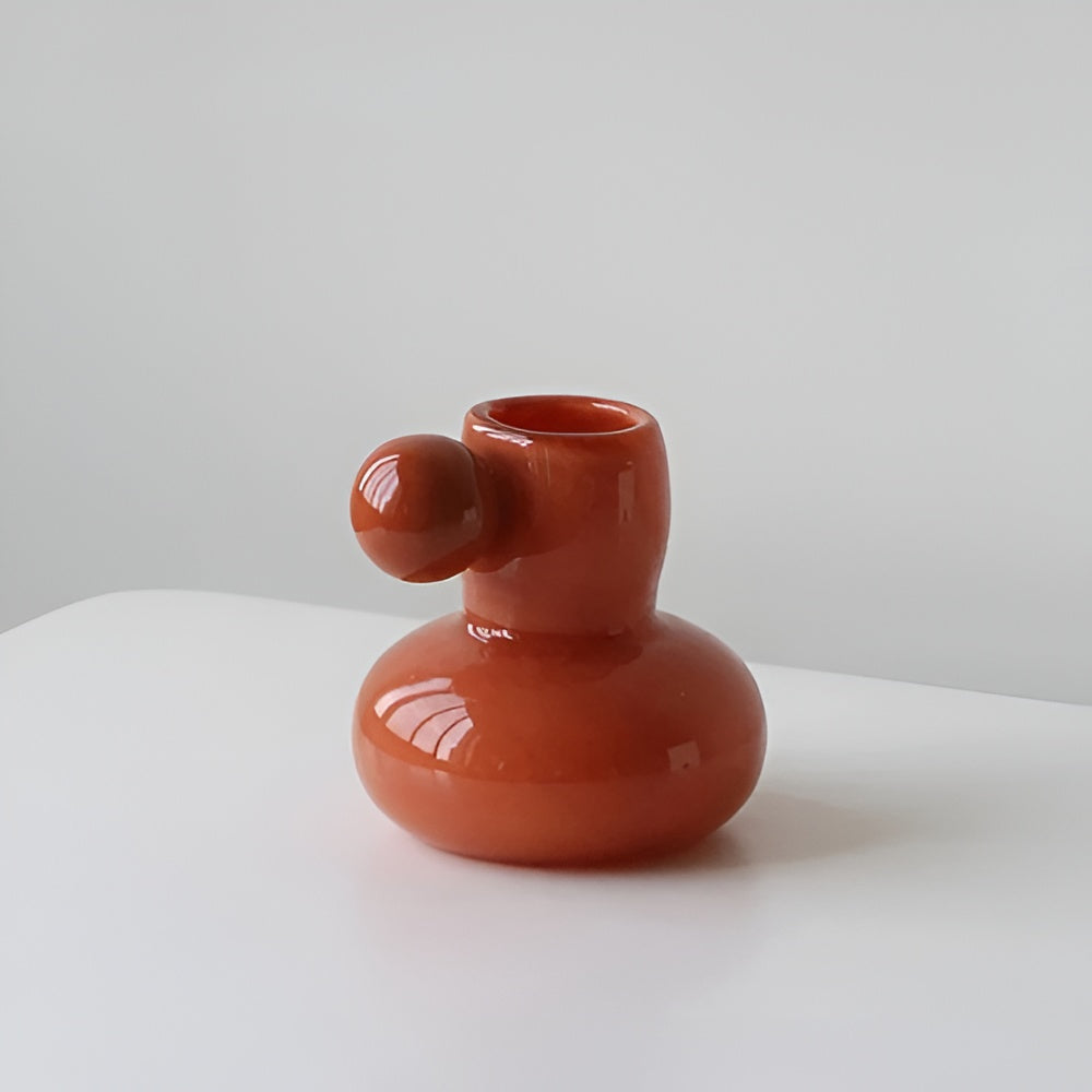 Colorful Round Glass Candle Holder