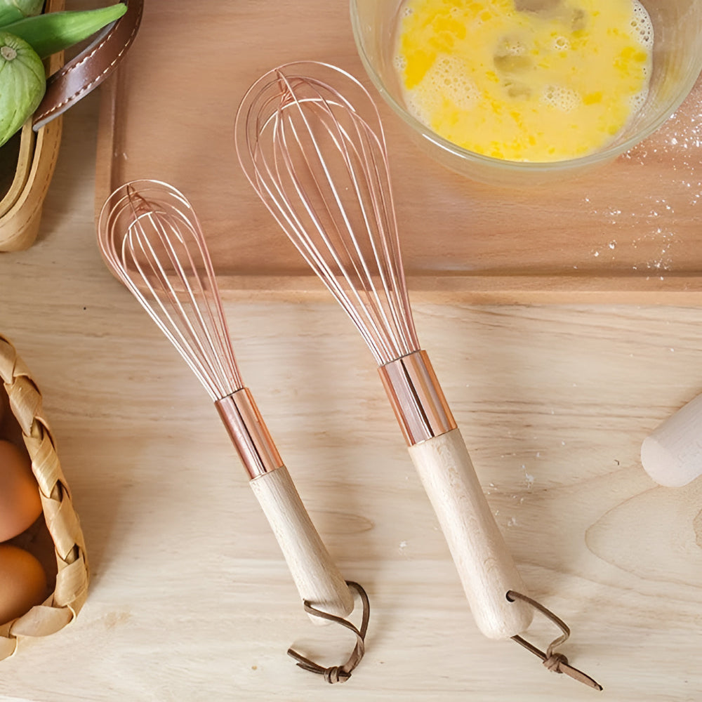 Copper Stainless Steel Whisk with Ergonomic Handle