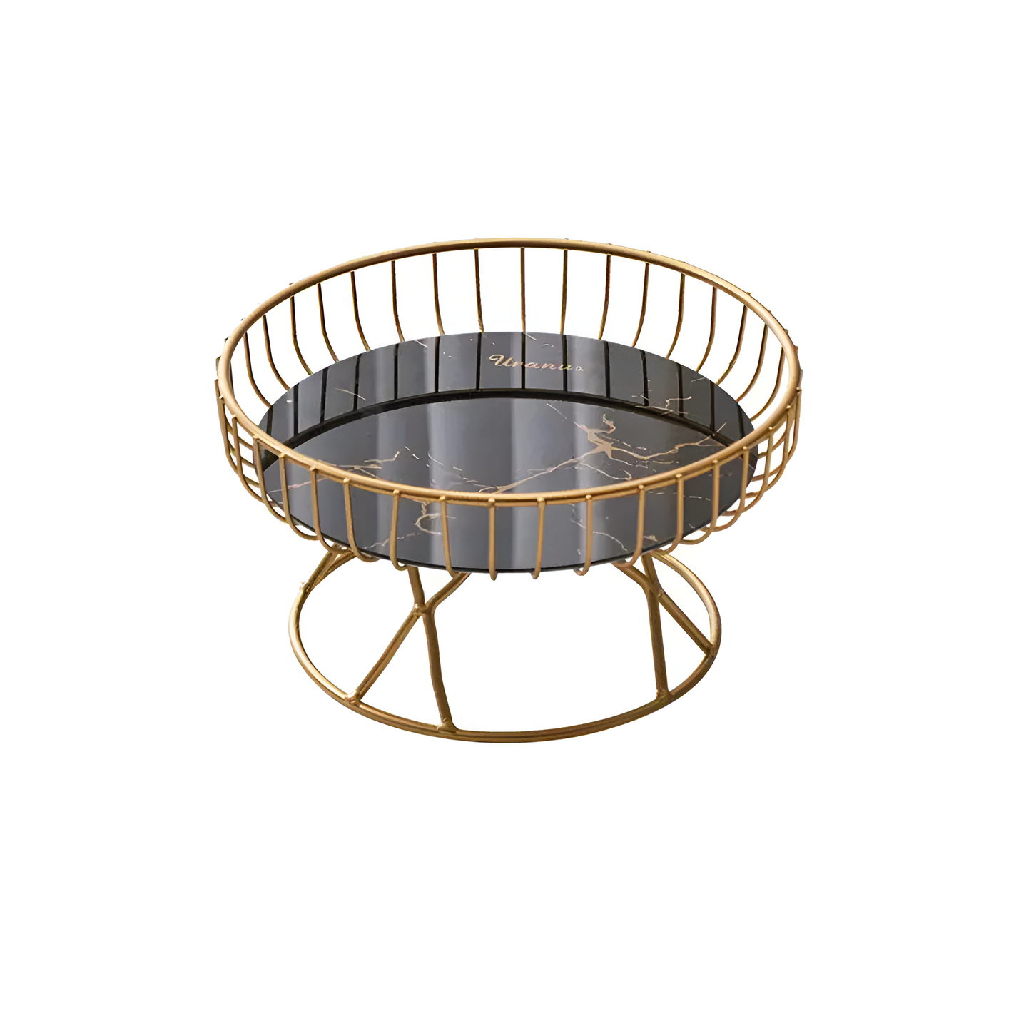 Luxury Handmade Marble Serving Tray with Gold Handles