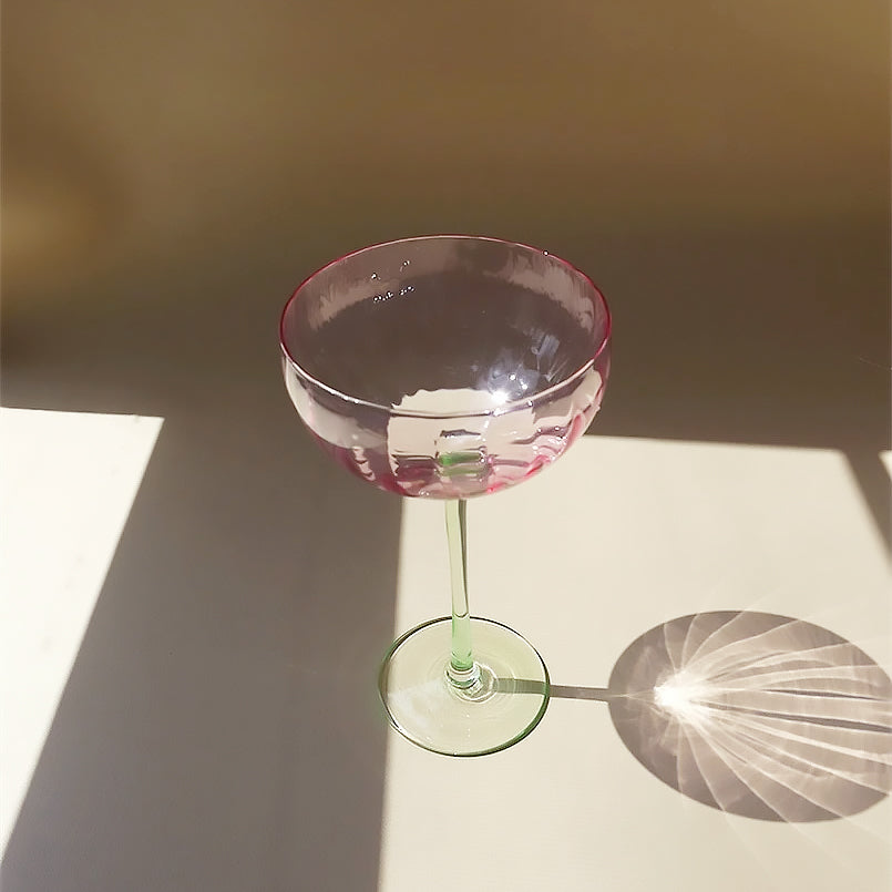 Colored Pumpkin-Shaped Crystal Champagne Glasses