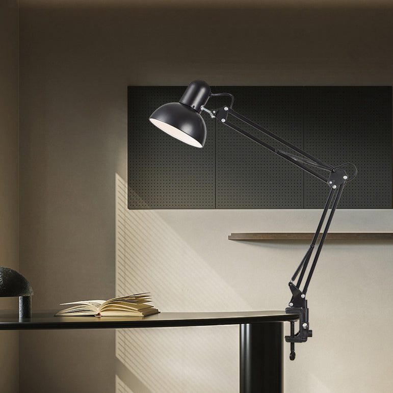Modern Minimalist Retractable Table Lamp with Clip and Long Arm
