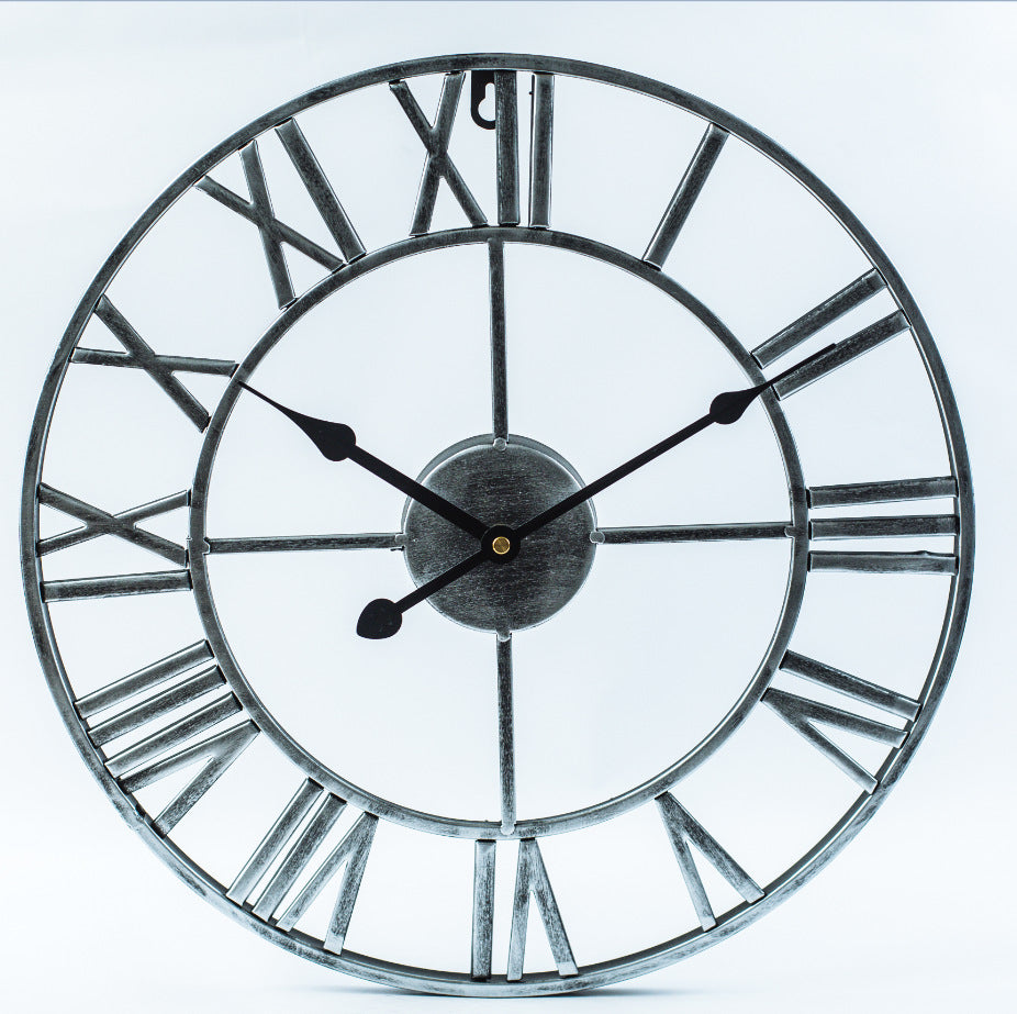 Large Vintage Metal Retro Wall Clock