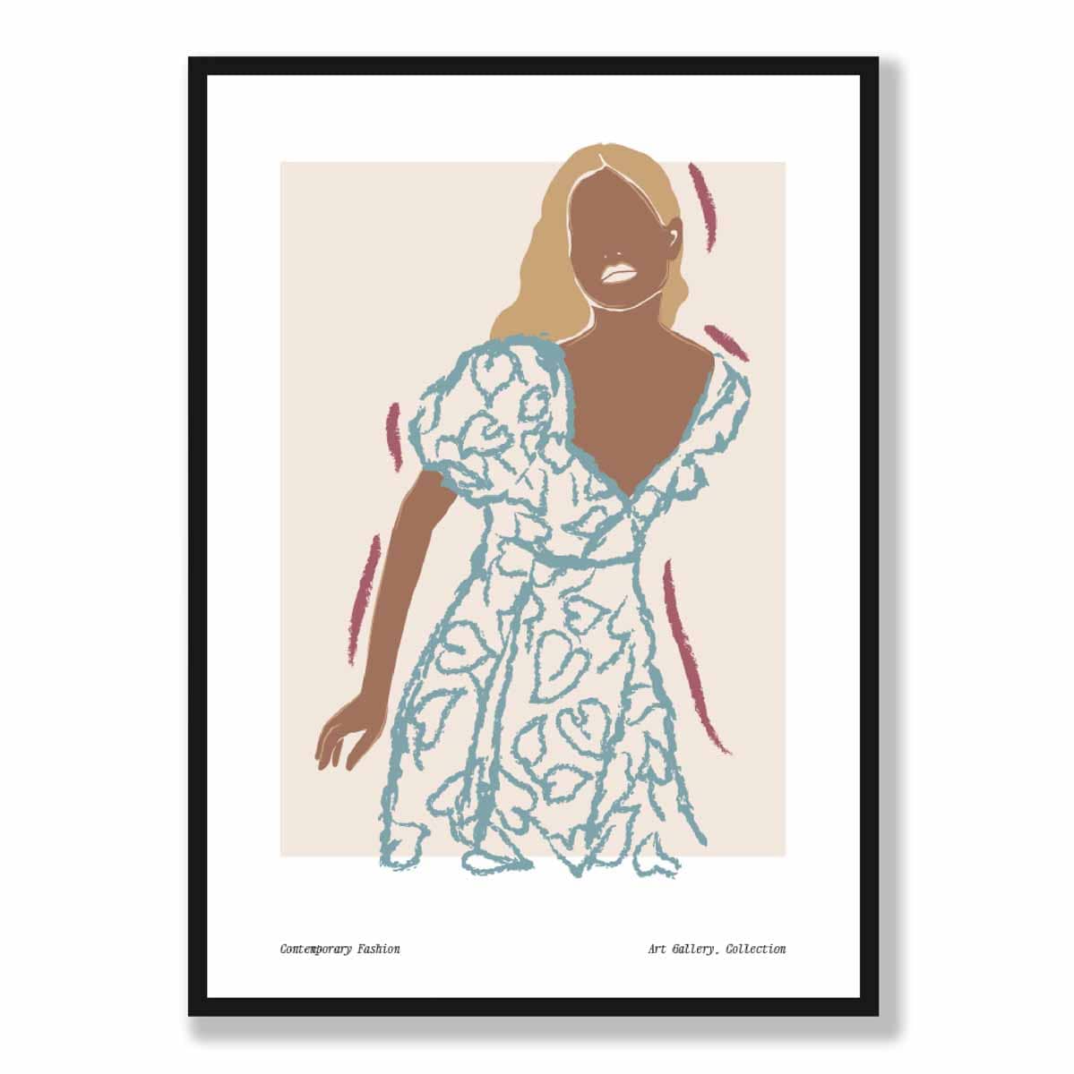 Modern Minimalist Women's Fashion Sketch Poster
