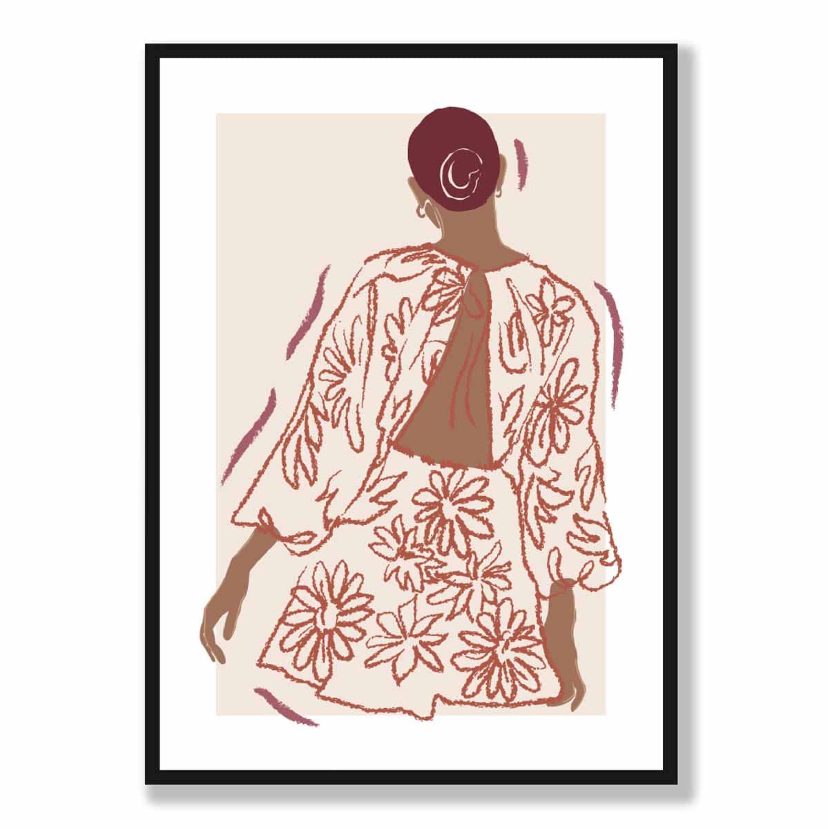 Minimalist Woman Sketch Poster Art Print