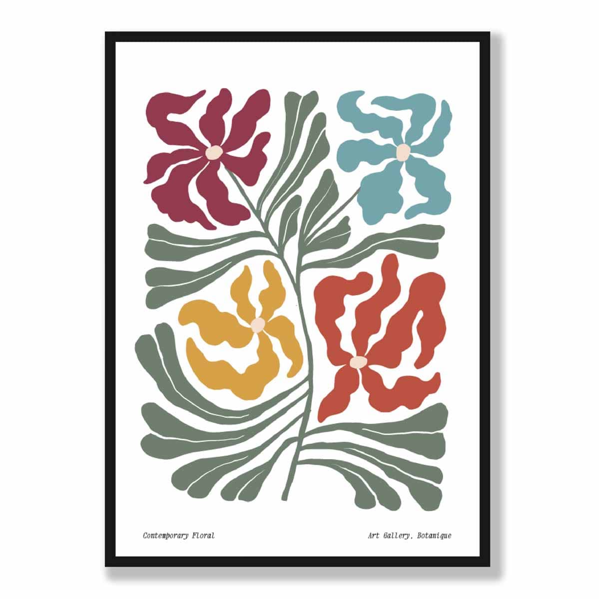 Boho Floral Botanical Art Print