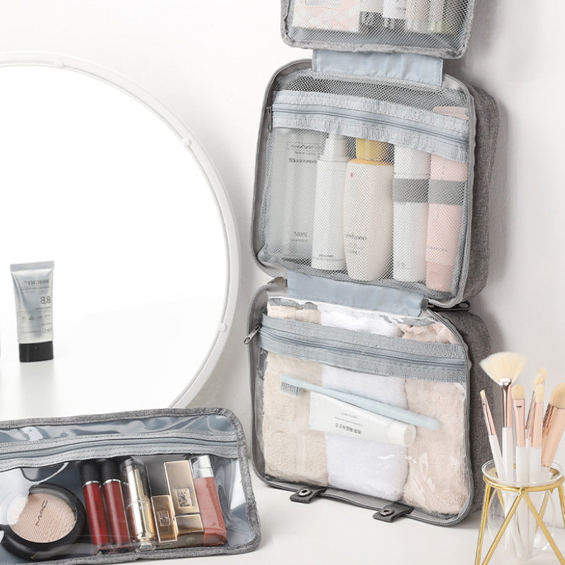 Compact Travel Cosmetic Organizer with 4 Compartments