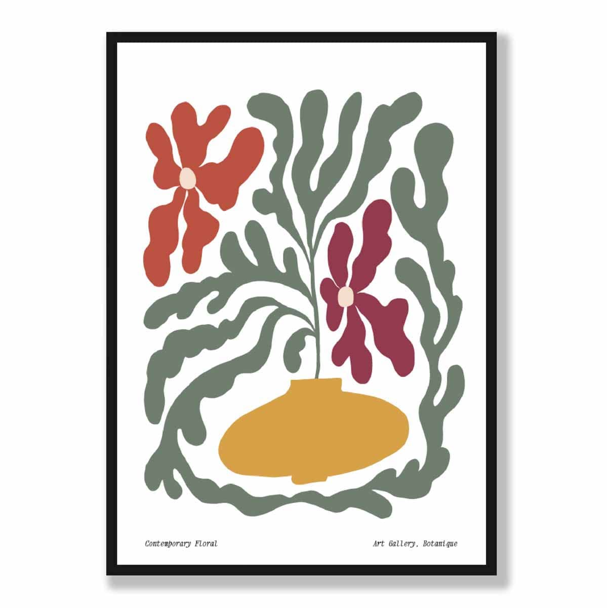 Boho Floral Botanical Poster Print