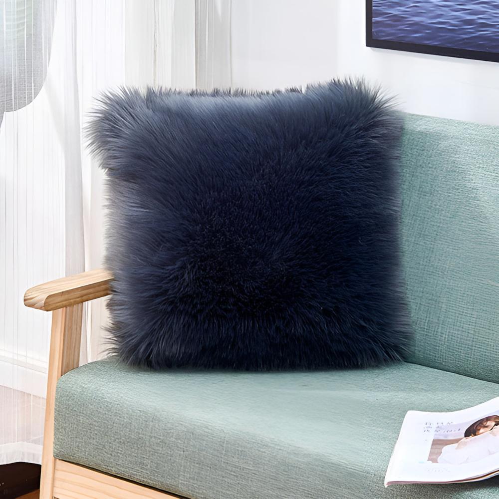 Plush Furry Cushion Covers 18x18 Inch