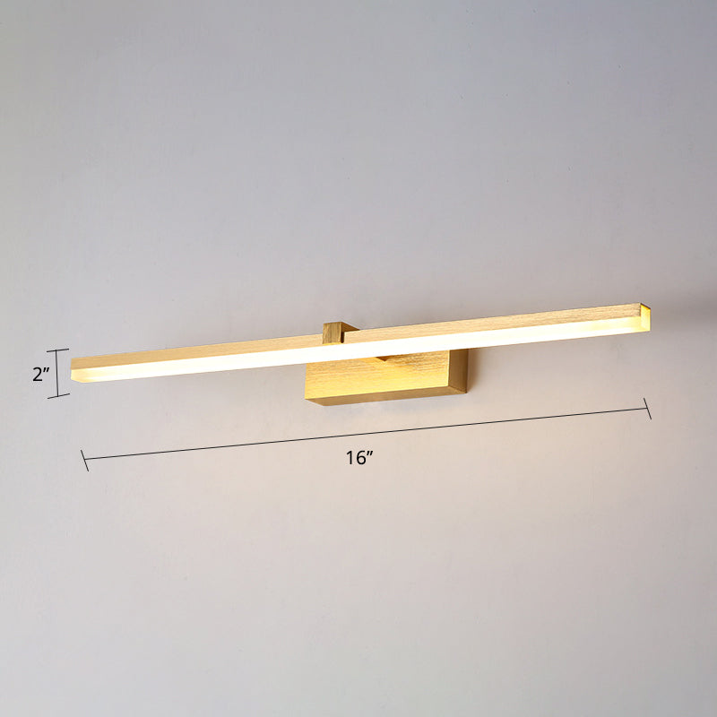 Gold LED Bathroom Light Fixture Modern Design